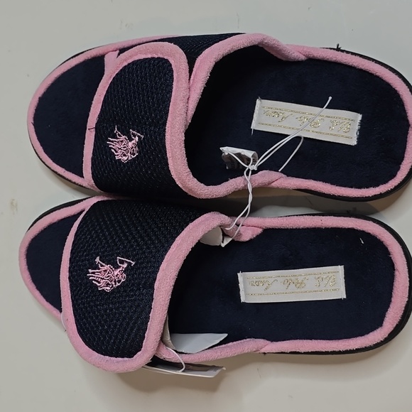 U.S. Polo Assn. Navy Slip On Slippers 7-8 - Picture 1 of 5